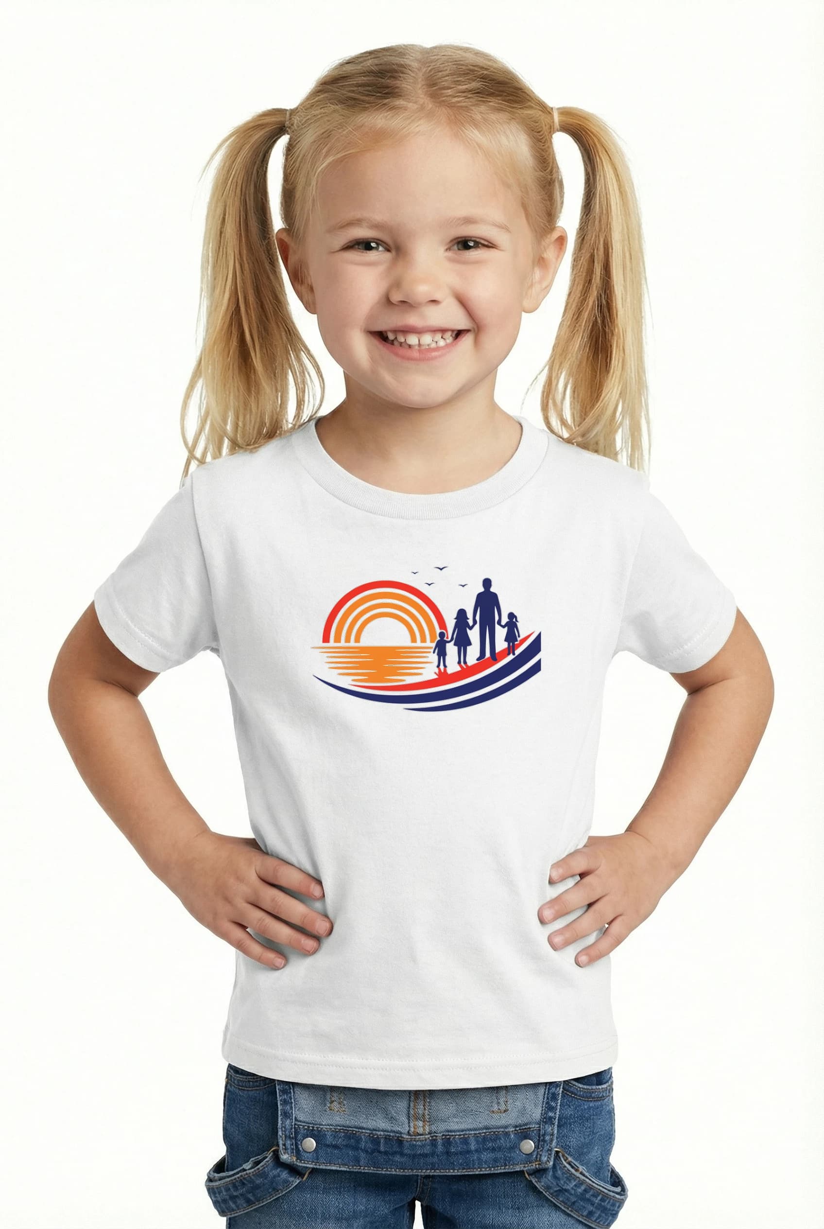 Dětské tričko Rodinné Chvíle U Západu Slunce Na Pláži Vzpomínky Na Mořské Dny