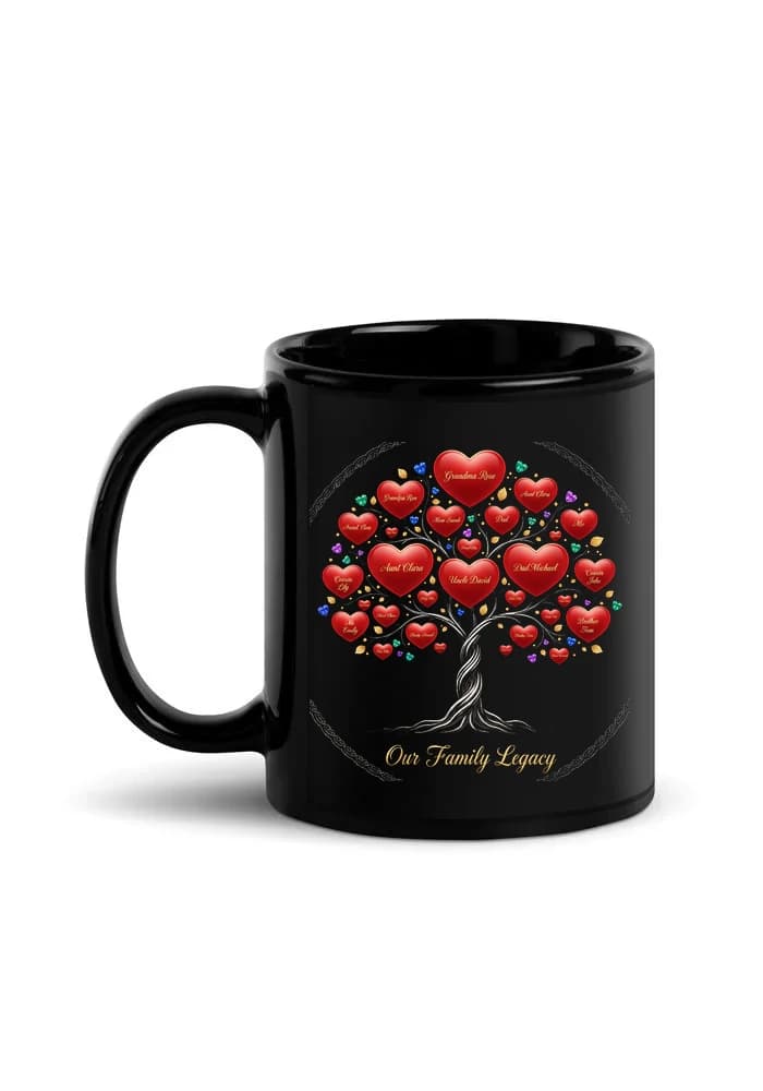 Hrnek Srdcový Rodokmen Strom Rodinných Jmen Lásky A Dědictví