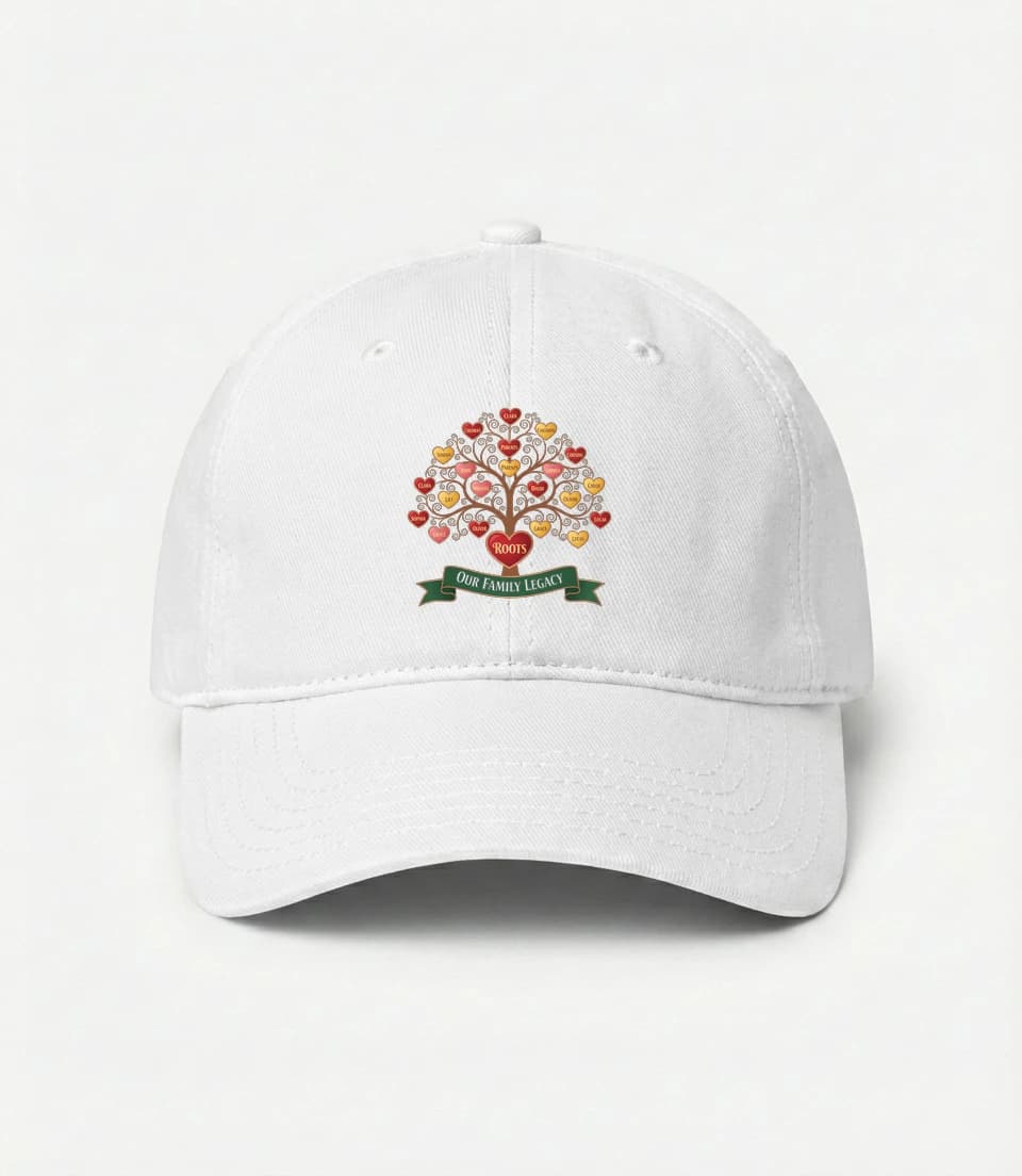 Kšiltovka Rodinný Strom Srdcí A Jmen  Our Family Legacy Pro Generace