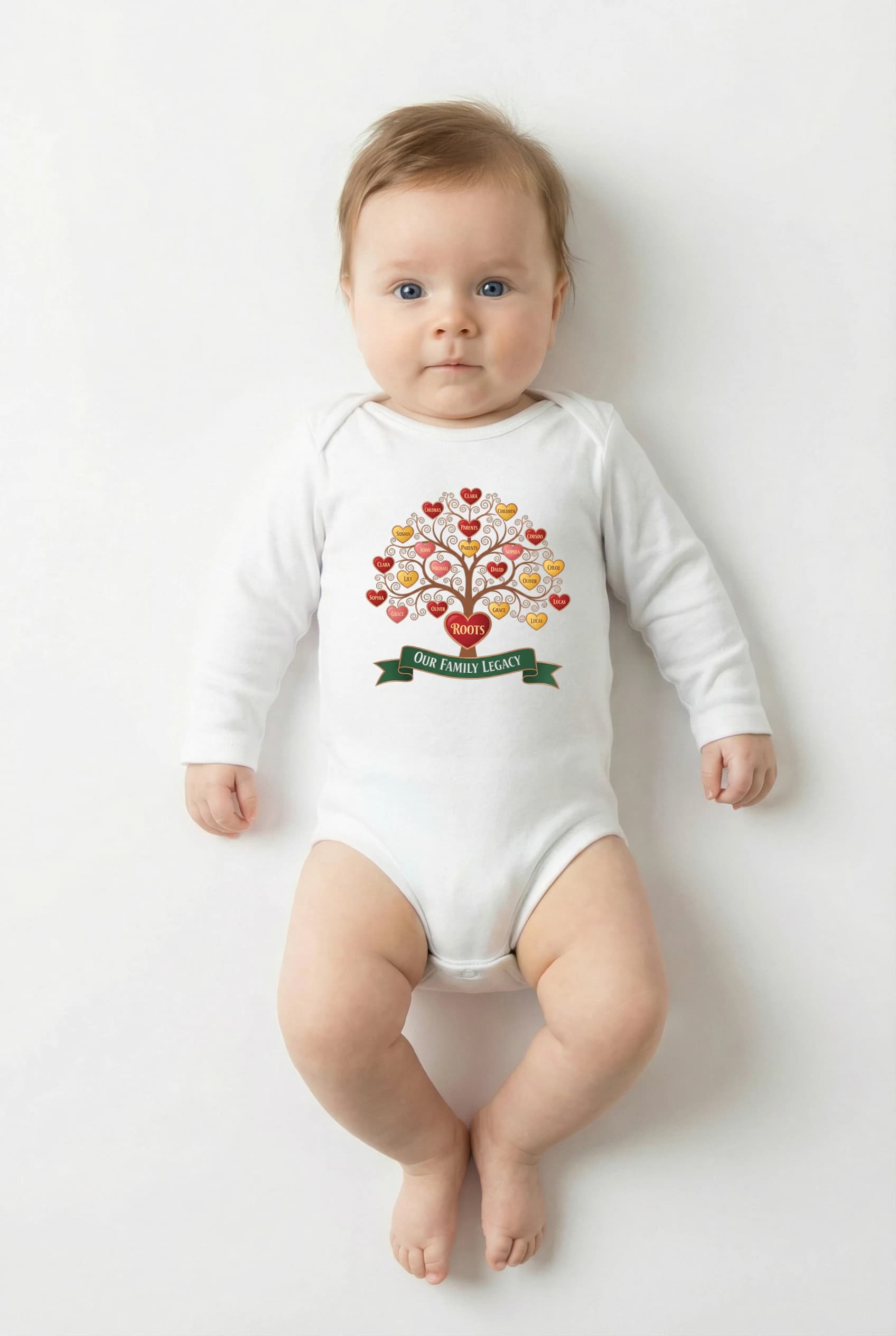 Body Rodinný Strom Srdcí A Jmen  Our Family Legacy Pro Generace