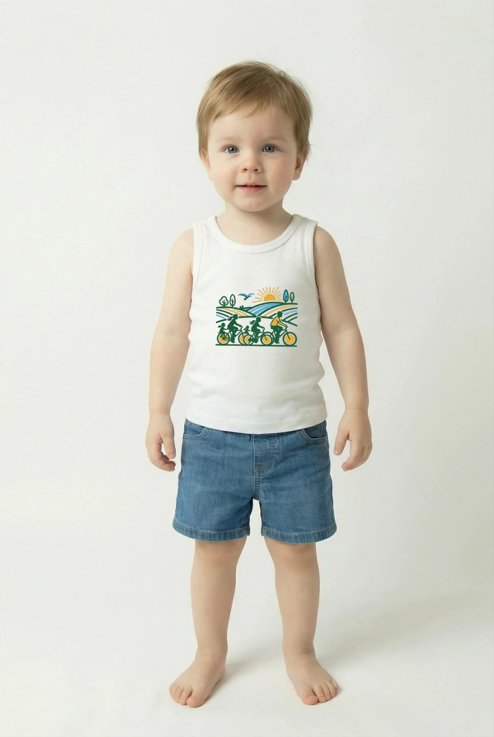 Dětské tílko Rodinný Výlet Na Kole Slunce Příroda A Společné Dobrodružství