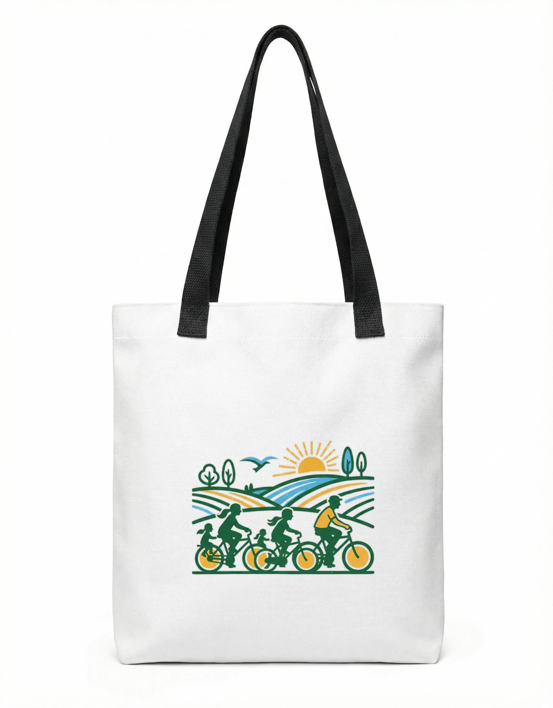 Nákupní taška Rodinný Výlet Na Kole Slunce Příroda A Společné Dobrodružství