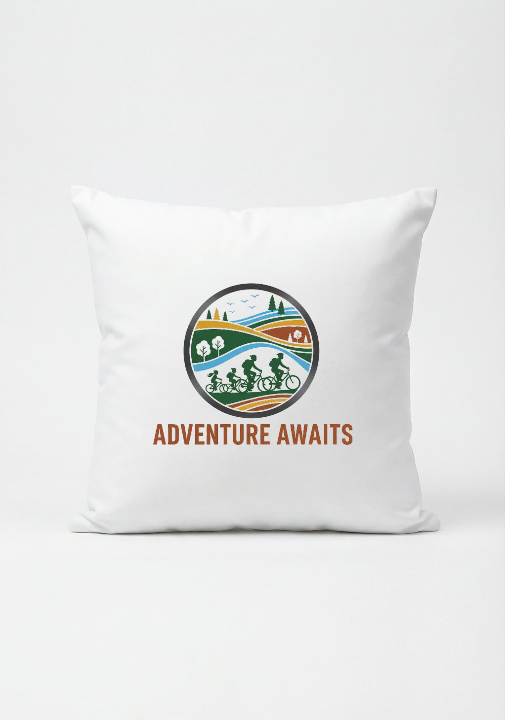Polštář Rodinné Cyklistické Dobrodružství V Přírodě Výlet Na Kolech