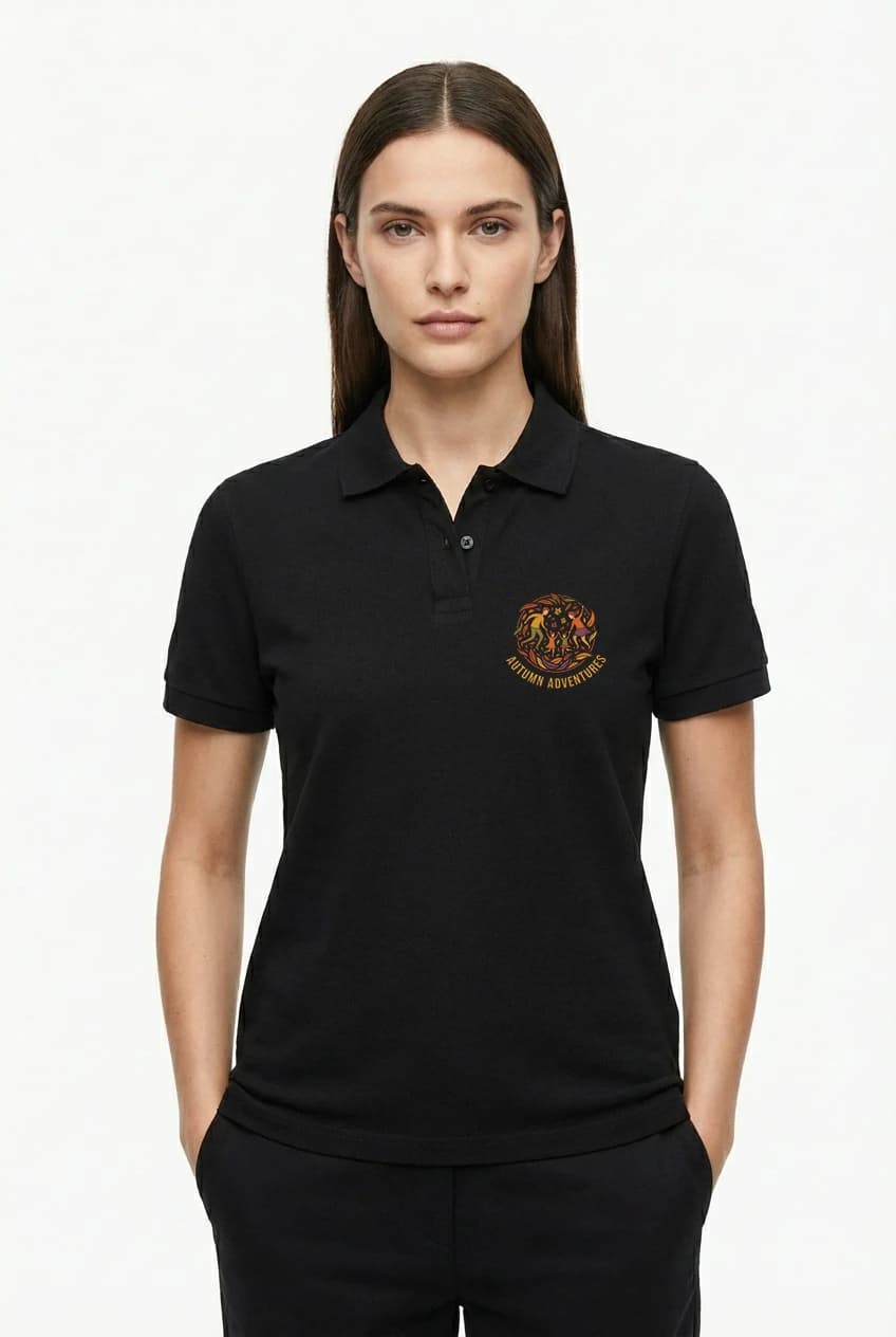 Dámské polo tričko Podzimní Dobrodružství Rodinné Skotačení Mezi Barevnými Listy