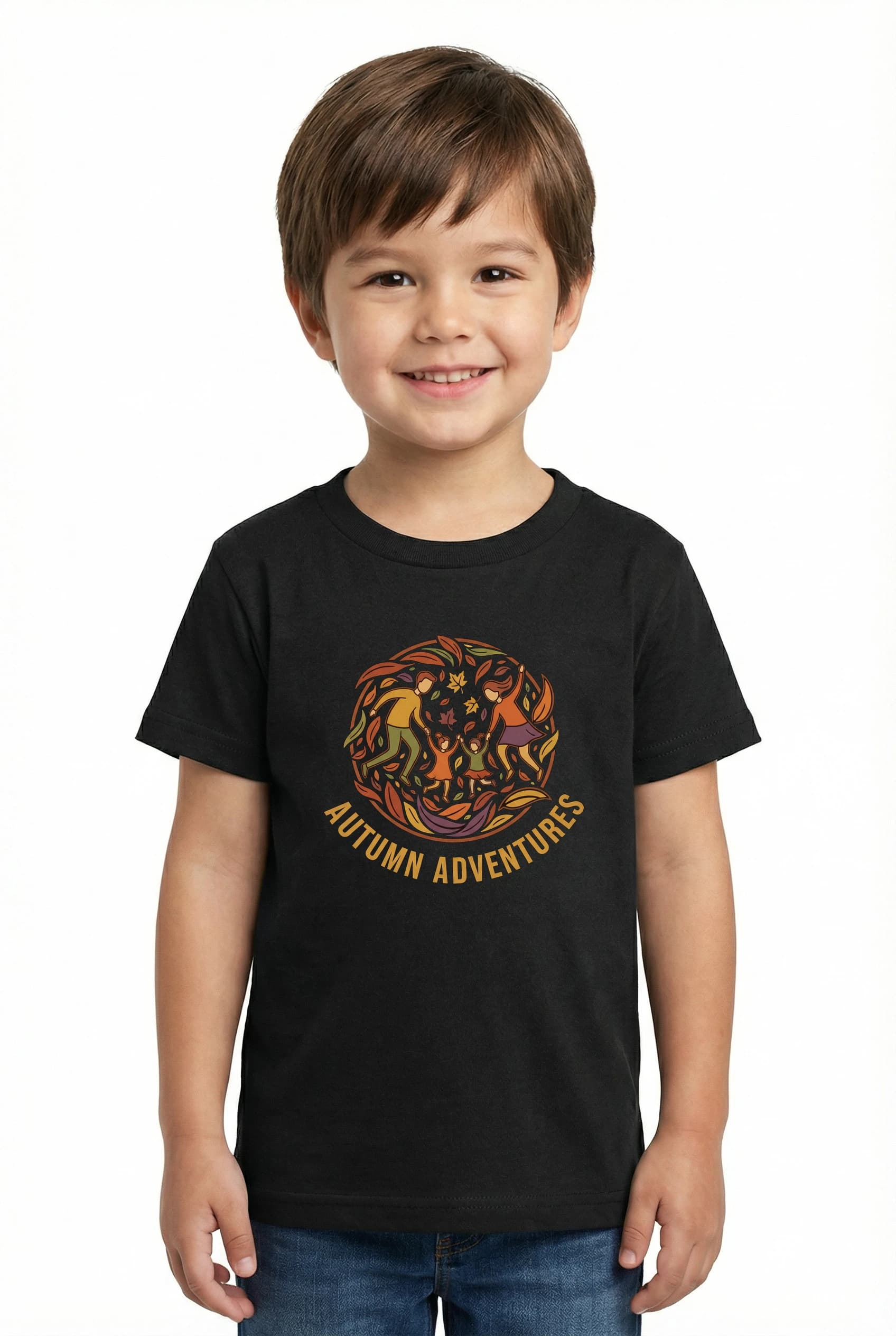 Dětské tričko Podzimní Dobrodružství Rodinné Skotačení Mezi Barevnými Listy