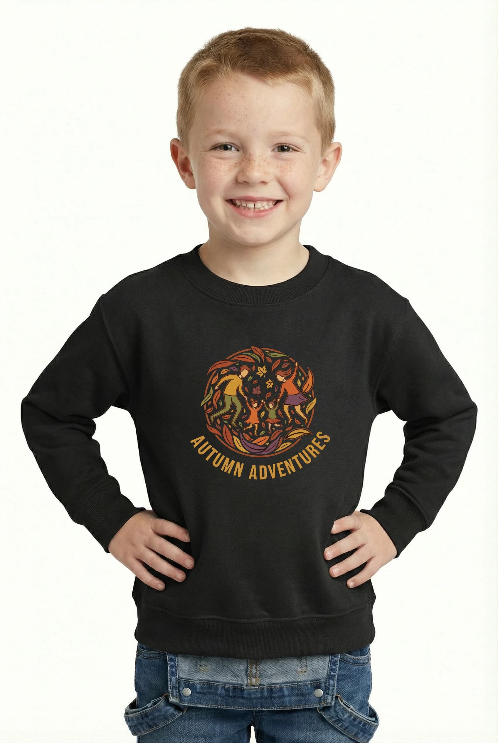 Dětská mikina Podzimní Dobrodružství Rodinné Skotačení Mezi Barevnými Listy