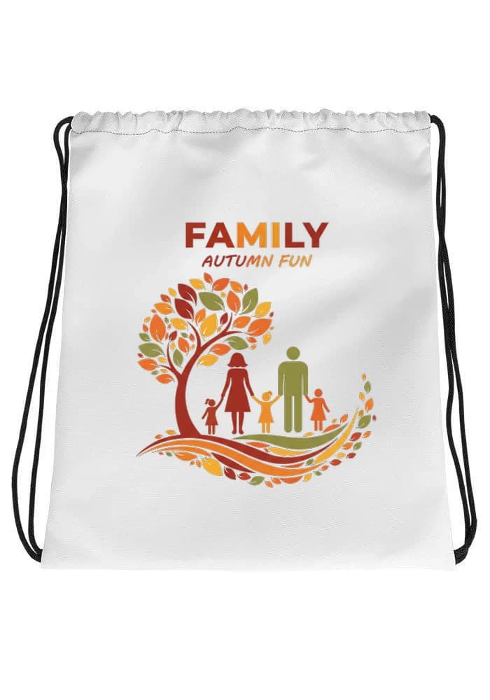 Stahovací vak Rodinná Podzimní Radost Hraní V Barevném Listí
