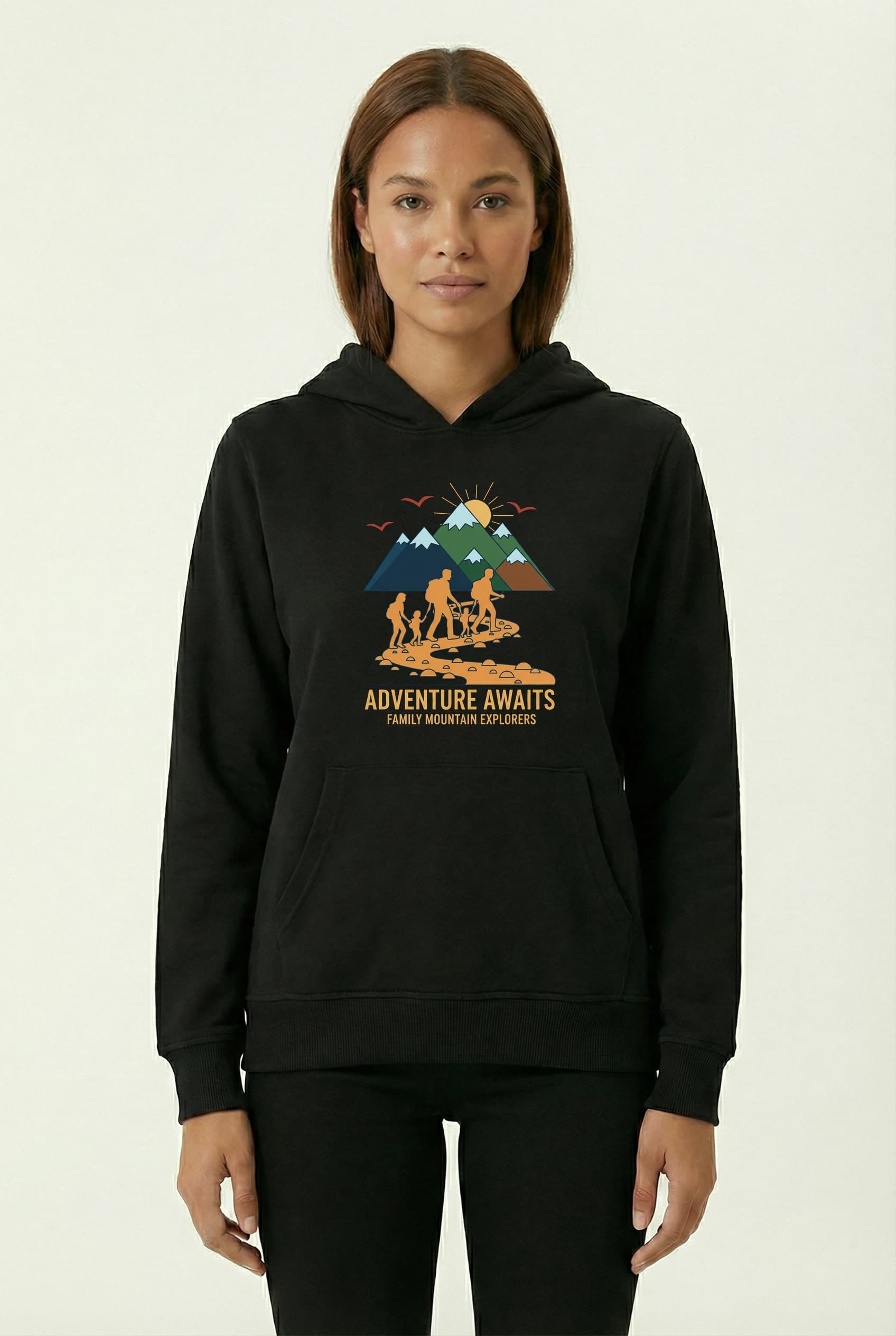 Mikina s kapucí Rodinné Dobrodružství V Horách Cesta Plná Zážitků A Objevů